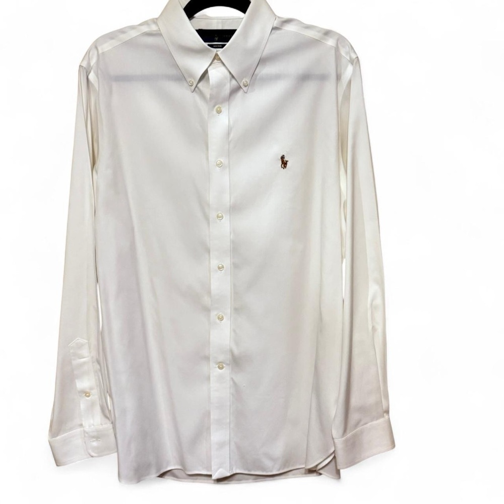 Ralph Lauren White Button Down Long Sleeve Men’s Shirt